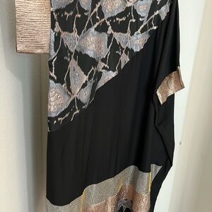 Black detailed abaya dress